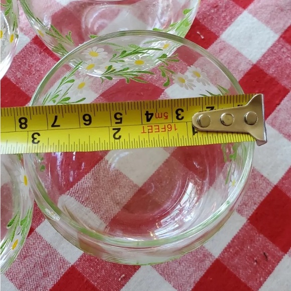 4 Culver, Daisy, rocks, glasses, roly-poly, embossed  floral bar ware